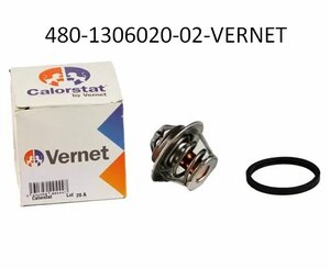 480-1306020-02-VERNET термостат (92 ° C) / Karry VERNET (з прокладкою) купити для ремонту Чері Амулет 1.6